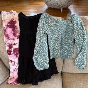 art class Black, Pink, and Blue Kids Dresses